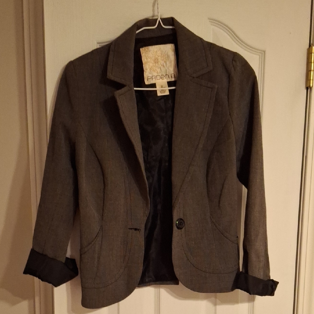 Arden B Gray Blazer with Relaxed Fit